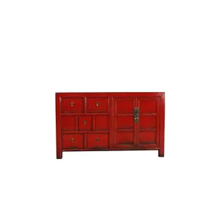 Antike Kommode Sideboard 2 Türen 5 Schubladen #M-SID-A79R