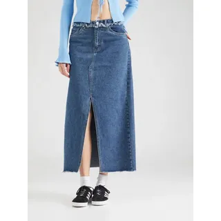 Vero Moda A-Linien-Rock VMLOUISA (1-tlg) Fransen blau S