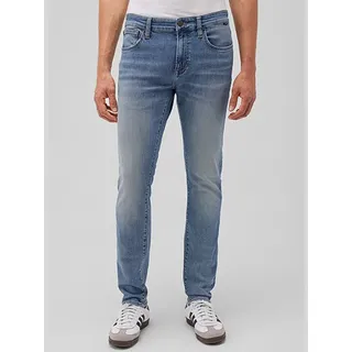 Mavi Jeans Skinny Fit Washed Look 5-Pocket Reißverschluss Größe: 34W / 32L - Blau