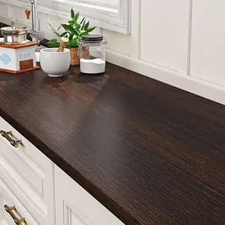 ReWallpaper Braun Folie für Möbel Holzoptik Nussbaum Klebefolie für Tischplatte Holzoptik Wasserfest 40CMx7M Schrankfolien Selbstklebend Holz Dickere Möbelfolie Vintage Braun Türen Wand