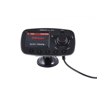 Albrecht DR57 DAB+ Empfänger Freisprechfunktion, Saugnapfhalterung