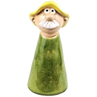 Kaufhaus le petit Dekofigur Gartenstecker Zaunhocker Mann Opa Garten Deko Skulptur Figur Objekt, Dekofigur, Dekoobjekt aus Keramik