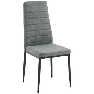 Ti'me Stuhl, Grau, Metall, Textil, konisch, 41x98x52 cm, Esszimmer, Stühle, Esszimmerstühle, Vierfußstühle