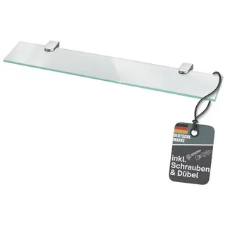 bonsport Badregal Glas Regal, Glasregal Milchglas rechteckig 60 x 10.16 x 0.6 cm 60 cm x 10.16 cm x 0.6 cm