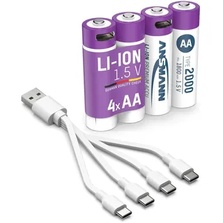 Ansmann Li-Ion Akku Mignon AA 1800 mAh 4 St.