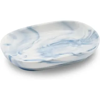 Seifenschale Aus Keramik, Rutschfeste Seifenschale Aus Marmor, Seifenschale Für Badezimmer, Massive Seifenschale Für Küche, Badewanne, Waschbecken Und Dusche (blau)
