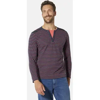 Babista Langarmshirt GAVINO mit Kontrast-Schulterbesätze rot 3XL (64/66)