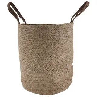 Korb Jute  (Ø x H: 38 x 38 cm, Grau/Natur)