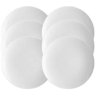 Thomas Porzellan Geschirr-Set Loft Weiss Brotteller 18 cm Set6, Porzellan weiß