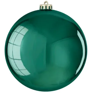 Annastore Weihnachtsbaumkugel Weihnachtskugeln aus Kunststoff zum Hängen für den Außenbereich (6 St), Frost und Wetterfest, Outdoor Weihnachtkugeln blau Ø 15 cm