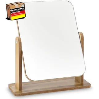 Standspiegel Holz klein mit verstellbarem Neigungswinkel für Make-up und Badzubs