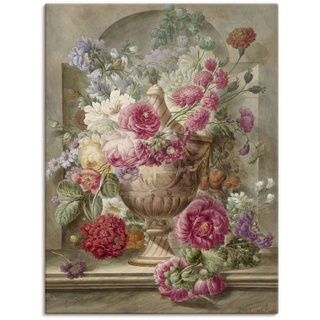 Wandbild ARTLAND "Vase mit Blumen." Bilder Gr. B/H: 30 cm x 40 cm, Leinwandbild, pink Bilder als Alubild, Leinwandbild, Wandaufkleber oder Poster in versch. Größen