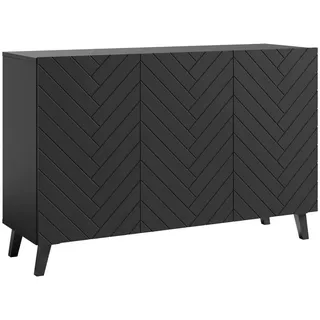 P & B Sideboard Phuket 120 x 78 x 39 cm Schwarz