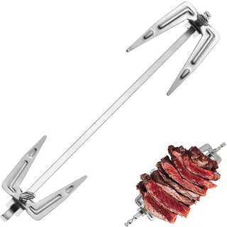 INOOMP Edelstahl Drehspieß Grillgabel 9.84 Zoll Universelle Brathähnchengabel Für Heißluftfritteusen & Backöfen Rostfrei Leicht Zu Reinigen Für Bbq Familienessen