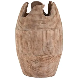 DAHEIM Vase 43 cm Holz Braun L (Large)