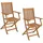 Gartenstuhl 50 x 50 x 92 cm braun 2 St