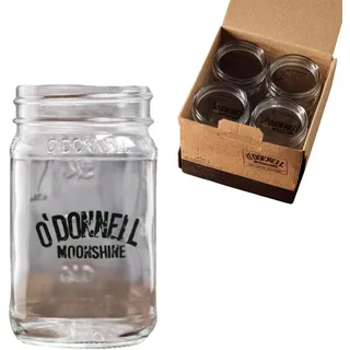 O'Donnell Moonshine Longdrink Gläser Set 300ml - Original Mason Jar Style (Spülmaschinen geeignet) perfekt als Cocktailgläser, für Haselnusslikör, Vodka, Whiskey Glas & mehr