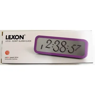 Reisewecker Wecker Uhr Alarm Lexon Script Design Clock LCD Neu OVP lila