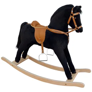 Schaukelpferd schwarz Schaukeltier SpielzeugHolzpferd Schaukelpony Kinder