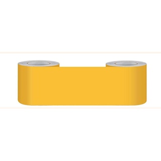 wasserdichte Tapete Bordüre Gelb matt Aufkleber Selbstklebende Abnehmbare Aufkleber Bordüren Dekoration für Küche Badezimmer Wohnzimmer Fliesen 5X500CM
