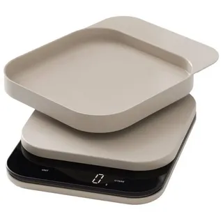 ROSTI Küchenwaage "Mensura" digital mit Schüssel, mit LED Anzeige bis 10kg, mit kleiner Schale 300ml beige