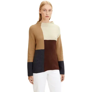TOM TAILOR Damen 1032620 Pullover mit Colorblock (1er Pack) - S