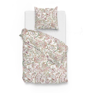 Zo!Home Mako-Satin Bettwäsche 155x220 Ladonna Multi rosa Paisley Ornamente