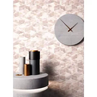 Newroom Vliestapete Kelsey Tapete Grafiktapete Würfel,Marmor,Glitzer, Rosa Tapete Grafisch Würfel - Grafiktapete Marmortapete Weiß Gold Geometrisch Glamour Marmor Glitzer für Wohnzimmer Schlafzimmer Küche, Marmortapete rosa