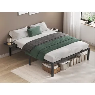 VASAGLE Doppelbett 160 x 200 cm schwarz