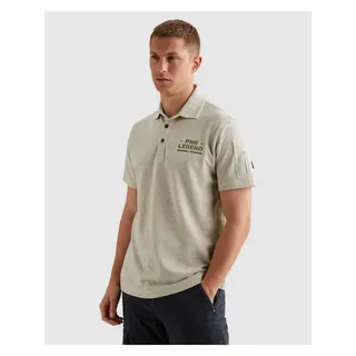 PME LEGEND Poloshirt Aufgesetzte Ärmeltasche mit Marken- Label beige M (50)