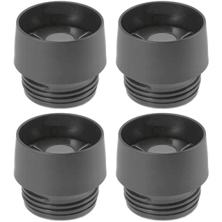 EMSA 513857 Travel Mug Ersatzdeckel für Thermobecher 0,36 Liter & 0,5 Liter, schwarz (4 Stück)