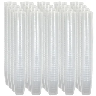 MIJOMA Unzerbrechliche Schnapsgläser aus Kunststoff, Robuste Shotgläser. Jello Shots, Desserts, Party, Hochzeit, Geburtstag. Geschirrspülergeeignet, Wiederverwendbar. 29ml (Transparent, 640 Stück)