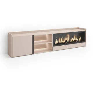 SKRAUT HOME Lowboard 212x50x35 cm Beige Holzwerkstoff