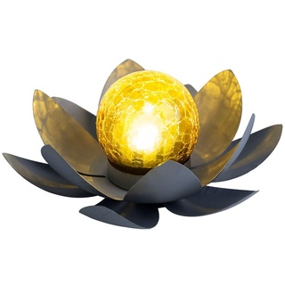 Globo LED Solar Außen Lampe Lotus Blume Garten Beleuchtung Seerosen Design Leuchte 25 cm 33532