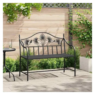 vidaXL Gartenbank Stahl 104 x 52,5 x 89 cm Schwarz