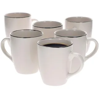 Van Well Kaffeebecher-Set Campo creme 430 ml | 6 Personen | elegantes Design | mikrowellengeeignet | spülmaschinenfest