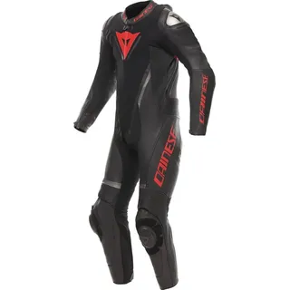 Dainese Demon Sprint, Lederkombi 1tlg. - Schwarz/Neon-Rot - 54