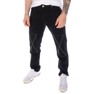 PEGADOR Relax-fit-Jeans Jeans Pegador Thadon Wide Dekorative Nähte schwarz 31