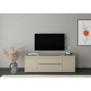 Set One by Musterring Reno Lowboard 182x63 cm Beige/Glas