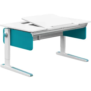Moll Champion Center Up | Kinderschreibtisch höhenverstellbar | mitwachsend & ergonomisch mit geteilter, neigbarer Tischplatte & gerundeten Ecken | ideal für Schulkinder | Made in Germany