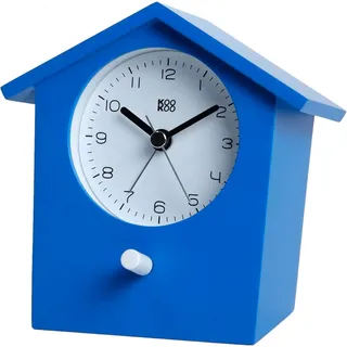 KOOKOO EarlyBird Blau, Wecker mit Vogelmelodie (Originalaufnahme) oder Dreiklangton