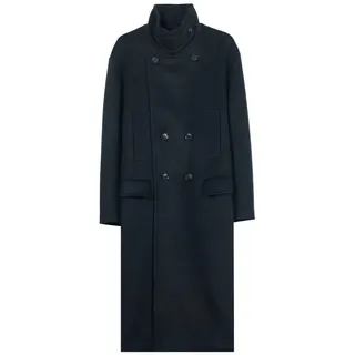 GOBI Cashmere Wollmantel Unisex Kaschmir Trenchcoat schwarz XL
