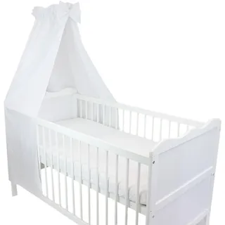 TupTam Betthimmel TupTam Babybett Himmel mit Schleifchen weiß