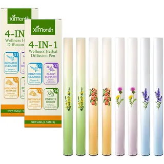 8Pcs Herbal Purifier Herbal Diffuser Pen Herbal Purifier Her-bal Diffuser Pen Lungenreinigungsspray Lungenreinigung D-iffuser Kräuter Diffusor Kräuter Inhalator Natural für Breathing Ease Stressabbau