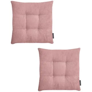 Magma Heimtexx Stuhlkissen, Altrosa, Textil, Gestreift, Füllung: Polyester, Quadratisch, 35x5x35 cm, Wohntextilien, Kissen, Sitzkissen