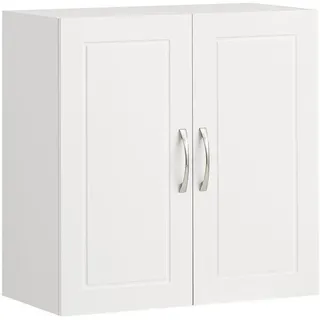 SoBuy Hängeschrank mit 2 Türen Weiß 60x30x60cm Modern