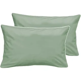 jilda-tex Luxus Premium-Bettwäsche aus Eukalyptus 100% Lyocel Tencel Zertifiziert besonders nachhaltig (Salbeigrün, 2 TLG. 40x80cm)