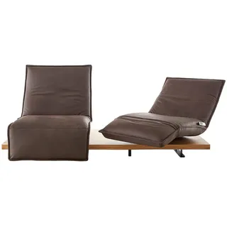 Koinor Zweisitzer-Sofa, Dunkelbraun, Metall, Echtleder, Anilinleder, Balkeneiche, furniert, Uni, 2-Sitzer, 240x63x115 cm, Goldenes M, Made in Germany, DIN EN ISO 9001, Dgm, Typenauswahl, Lederauswahl, Stoffauswahl, Hocker erhältlich, Rücken echt, individuell planbar, motorische Relaxfunktion, Wohnzimmer, Sofas & Couches, Sofas, Ledersofas