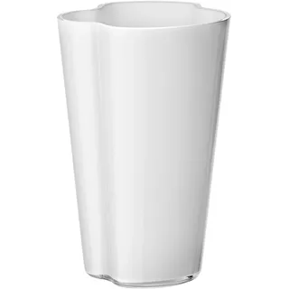 Iittala Alvar Aalto Collection Vase, 220 mm, Glas, Opal Weiß | Zeitloser Designklassiker für langstielige Blumensträuße, mundgeblasen in Finnland, ikonisches skandinavisches Designobjekt
