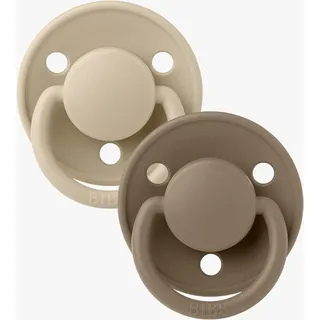 Bibs Schnuller, De Lux 2er-Pack, Silicone, Vanilla/Dark Oak